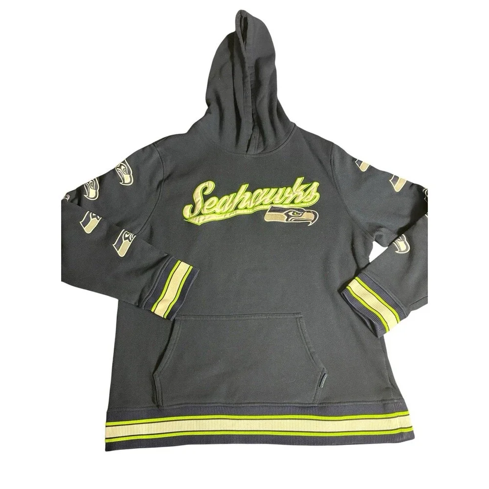 Seahawks NFL Team Apparel women's pullover hoodie pre owned old school logo XL